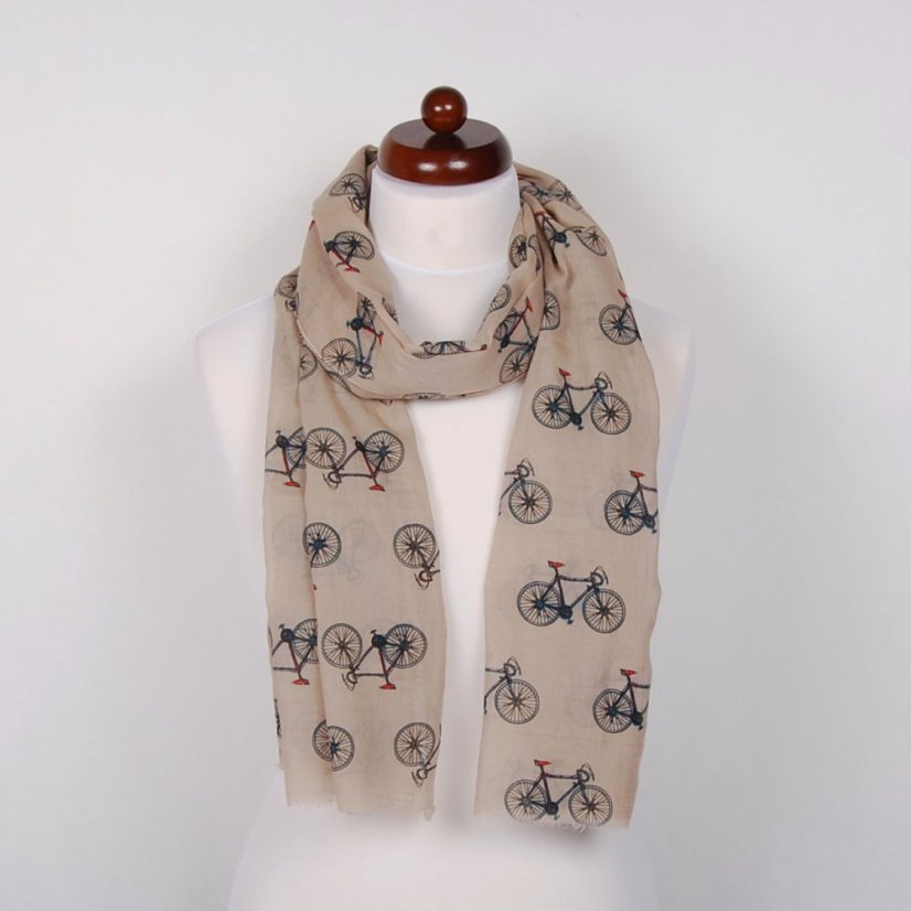 Bavlněná šála světle hnědá