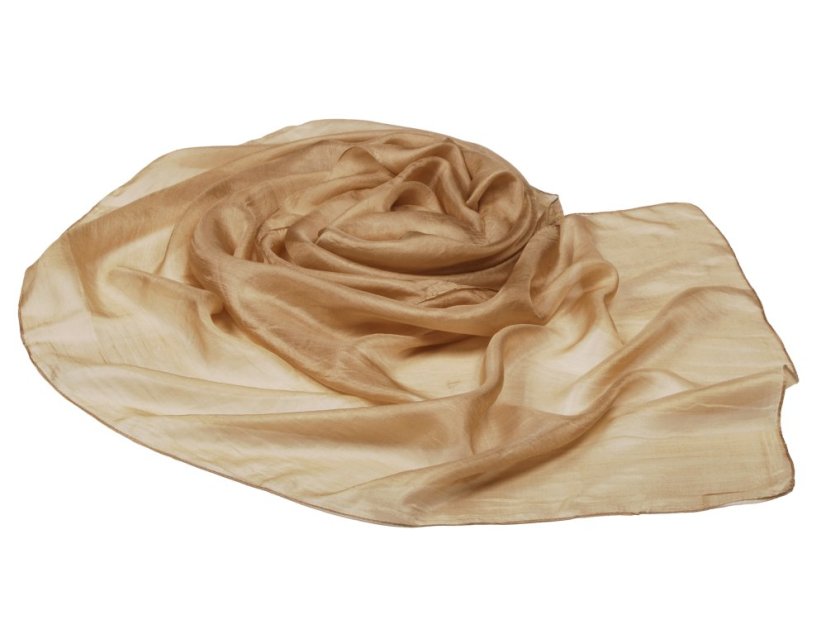 Hedvábná šála jednobarevná šedohnědá