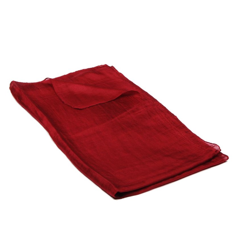 Seidenschal einfarbig dunkelrot