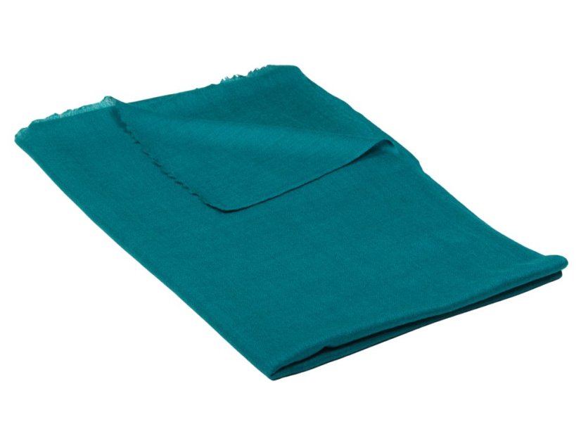 Pashmina-Wollschal Self in Smaragdgrün