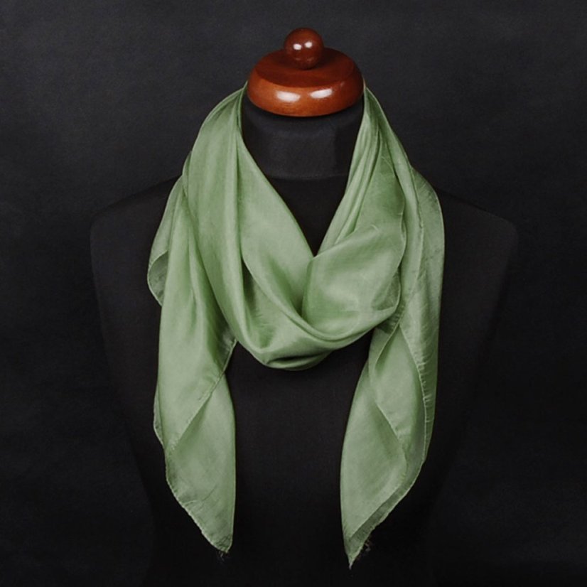 Seidentuch einfarbig graugrün