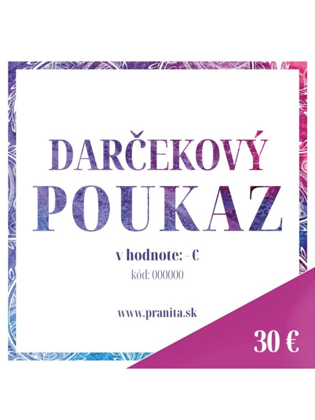 Darčekový poukaz v hodnote 30 €