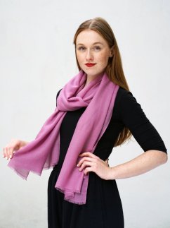 Prstýnková pašmína exclusive šedofialová