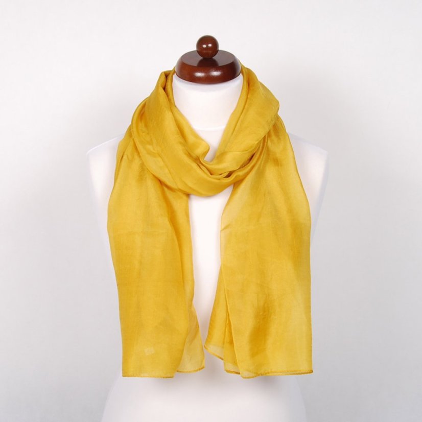 Hodvábny šál veľký žltý