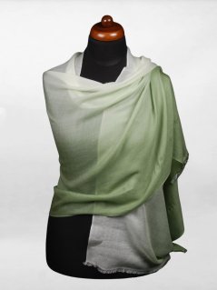 Prstienková pašmína exclusive ombré zelená