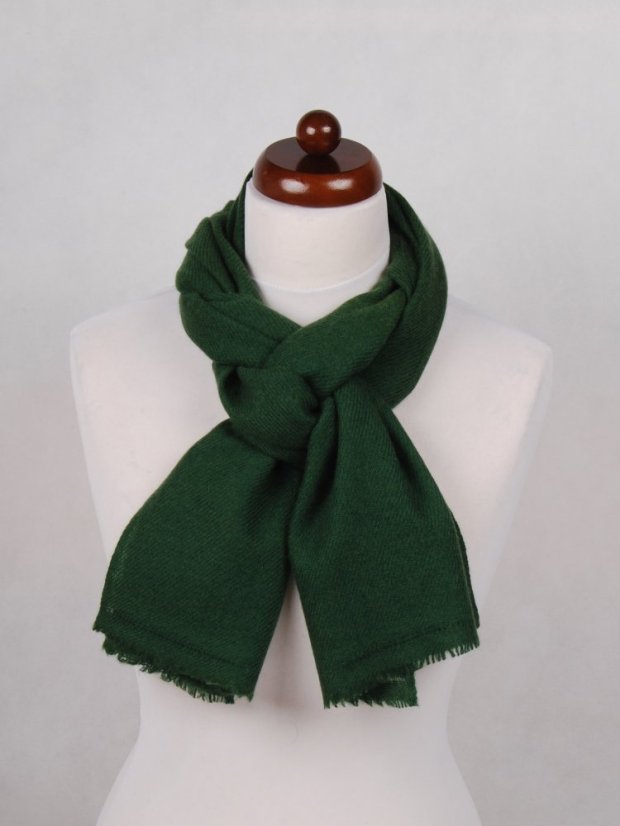 100% kašmírová šála exclusive úzká tmavě zelená