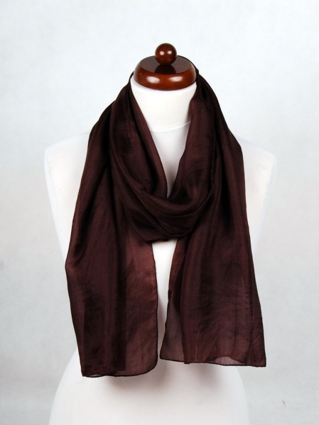 Seidenschal einfarbig dunkelbraun