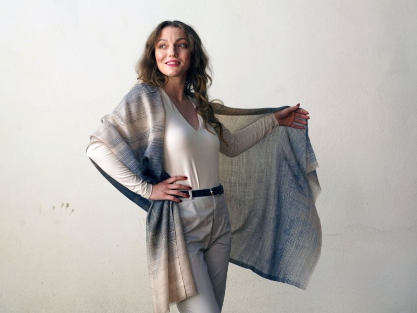 Kaschmirische Pashmina exklusiv braun