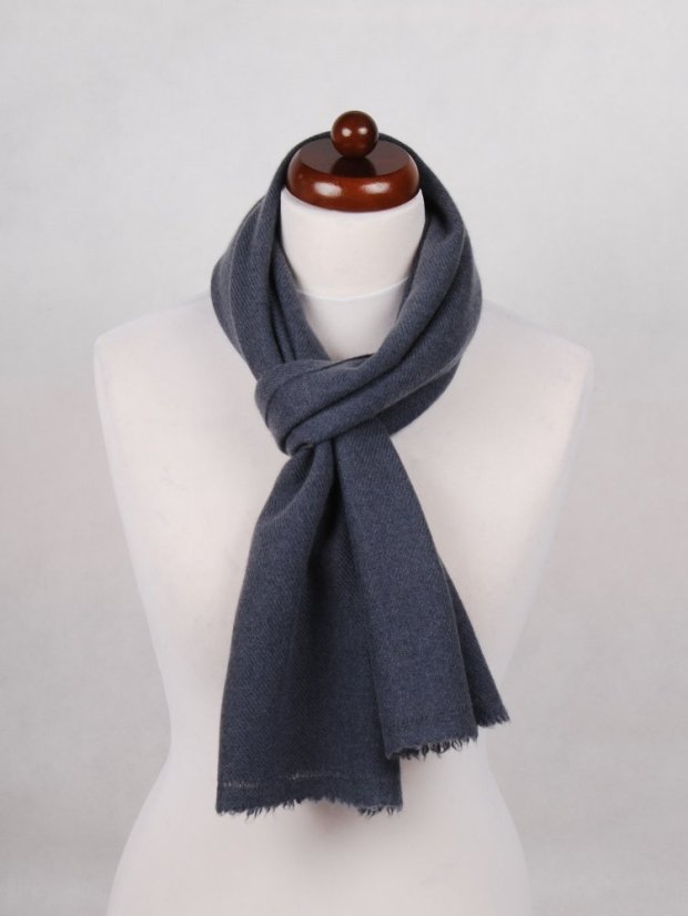 100% Kaschmirschal exklusiv schmal dunkelgrau