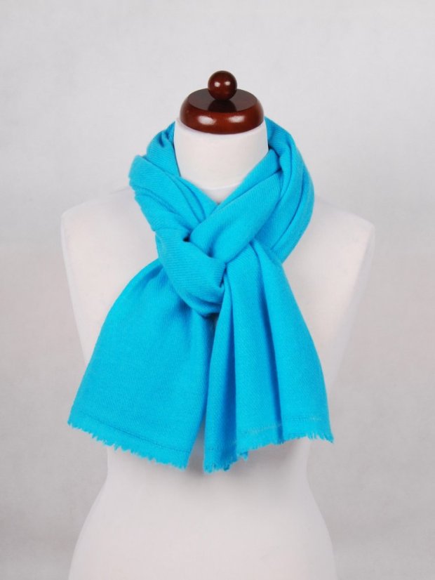 100% kašmírová šála exclusive úzká tyrkysová