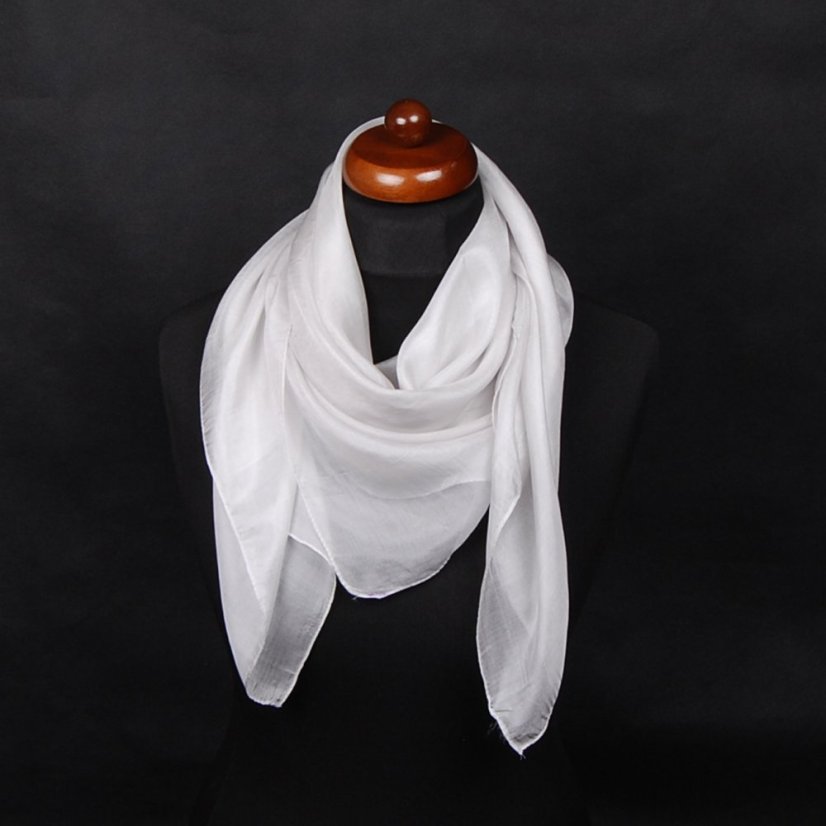 Seidentuch einfarbig weiß