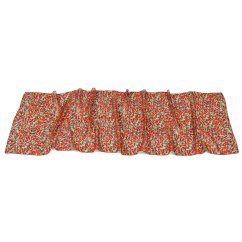 Hedvábná šála s potiskem tmavě žluto-tmavě oranžovo-červená