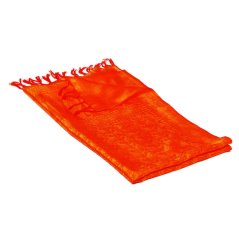 Hedvábná šála z Váránasí tmavě oranžovo-žlutá