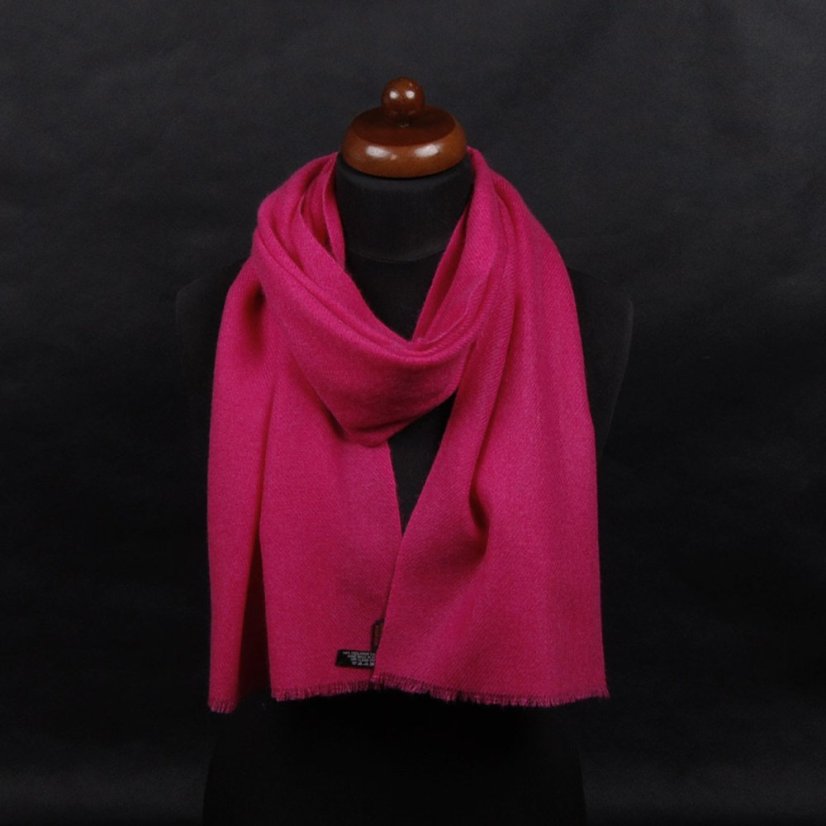 100% kašmírový šál exclusive stredný tmavoružový