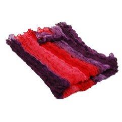 Hodvábny šál pokrčený tmavofialovo-červený