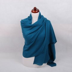 100% kašmírový šál veľký petrolejový
