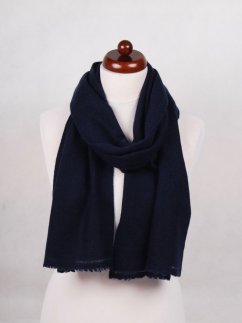 100% kašmírový šál exclusive úzky tmavomodrý