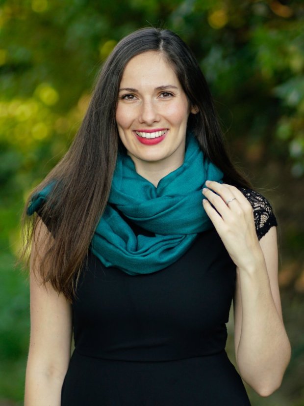 Pashmina-Wollschal Self in Smaragdgrün