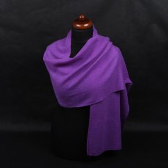 100% kašmírová šála exclusive úzká tmavě fialová