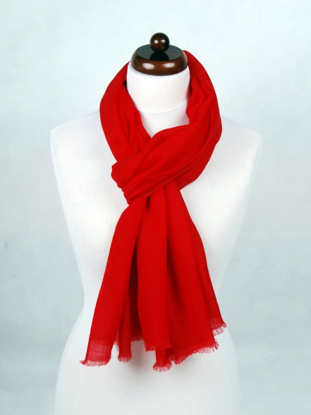 Ring-pashmina exklusiv rot