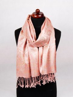 Hodvábny šál Super veľký svetloružový