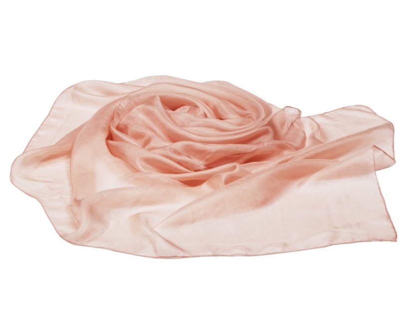 Seidenschal einfarbig puderrosa
