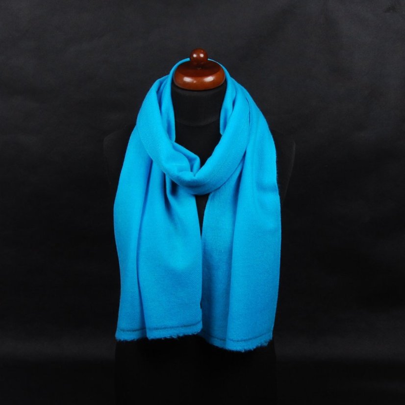 100% Kaschmirschal exklusiv mittelgroß türkis