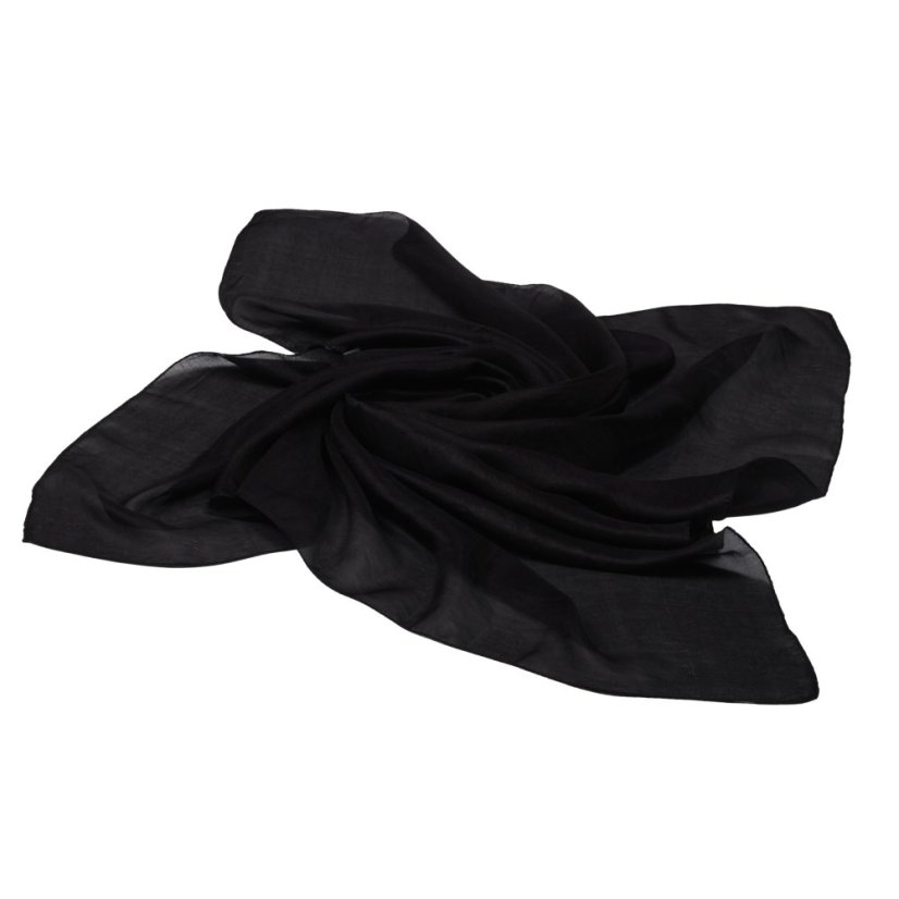 Seidentuch einfarbig schwarz