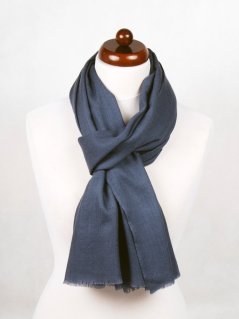 Kašmírska vlnená pašmína Self tmavošedá