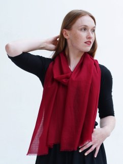 Prstýnková pašmína exclusive vínová