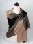Kašmírská vlněná pašmína exclusive světle hnědo-černá