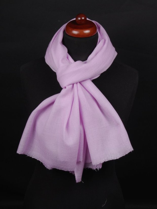 Kašmírská vlněná pašmína Self světle fialová