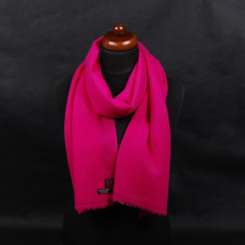 100% kašmírový šál exclusive úzky magenta