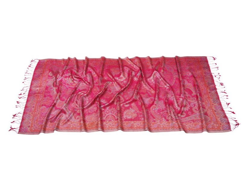 Hedvábná šála Super velká v barvě magenta