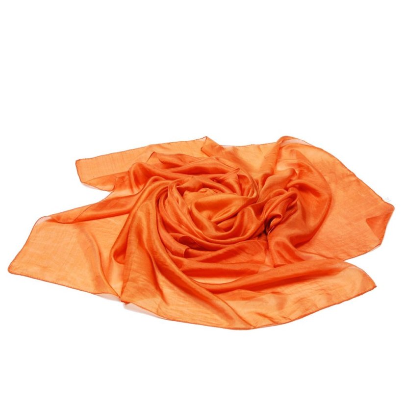 Hodvábny šál veľký oranžový