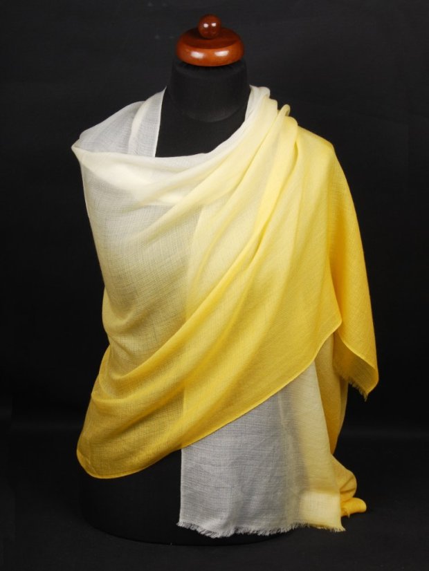 Ring-Pashmina exklusiv Ombre gelb