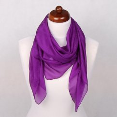 Hedvábný šátek jednobarevný tmavě fialový