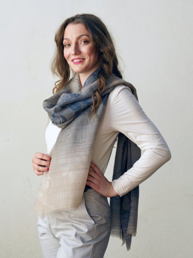 Kaschmirische Pashmina exklusiv braun