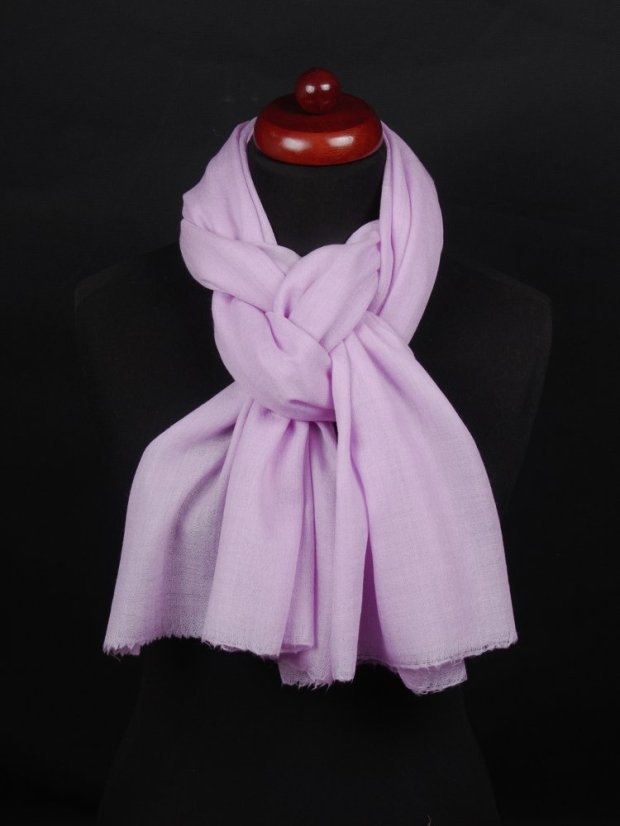 Kašmírská vlněná pašmína Self světle fialová