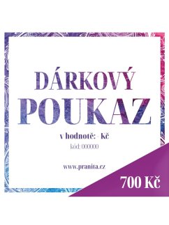 Dárkový poukaz v hodnotě 700 Kč Dárkový poukaz v hodnotě 700 Kč