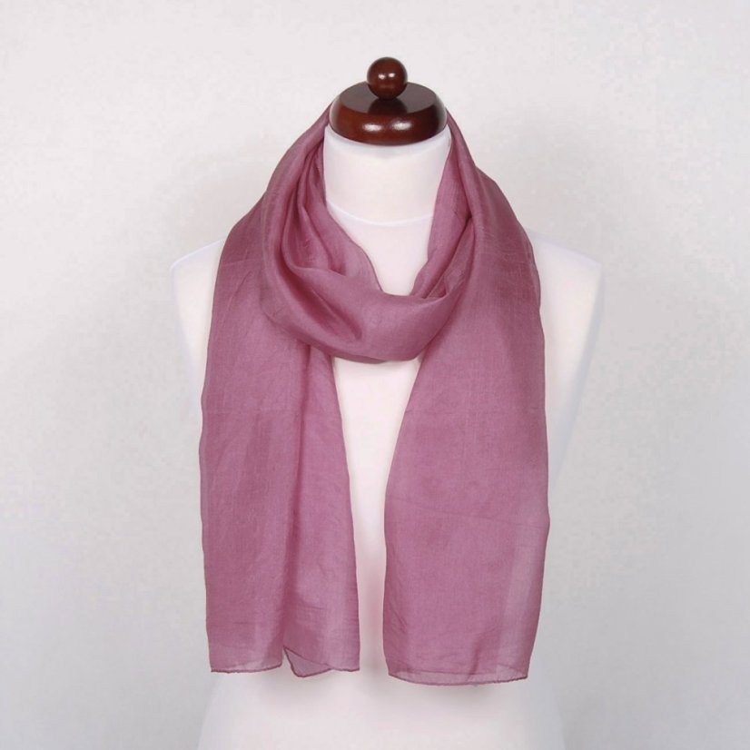 Seidenschal einfarbig altrosa