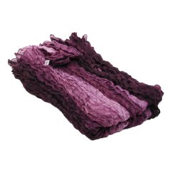 Hedvábná šála mačkaná fialovohnědá