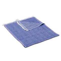 Vlněná šála Pašmína úzká modro-bílá