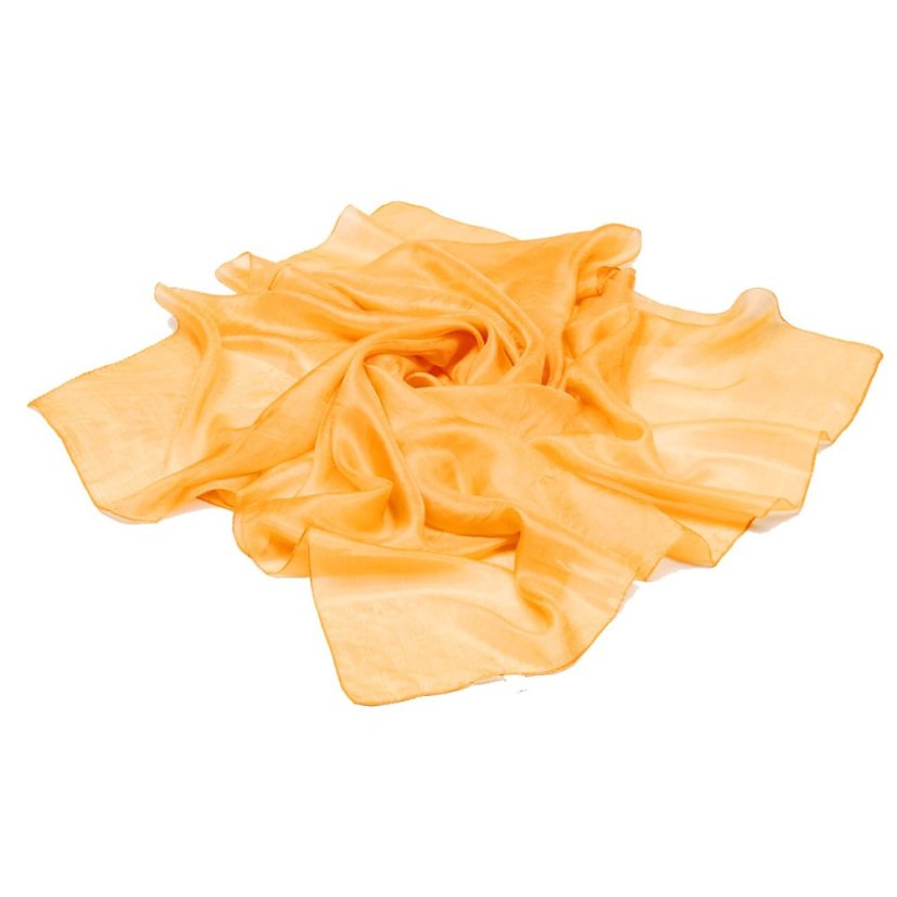 Hedvábný šátek jednobarevný žlutý