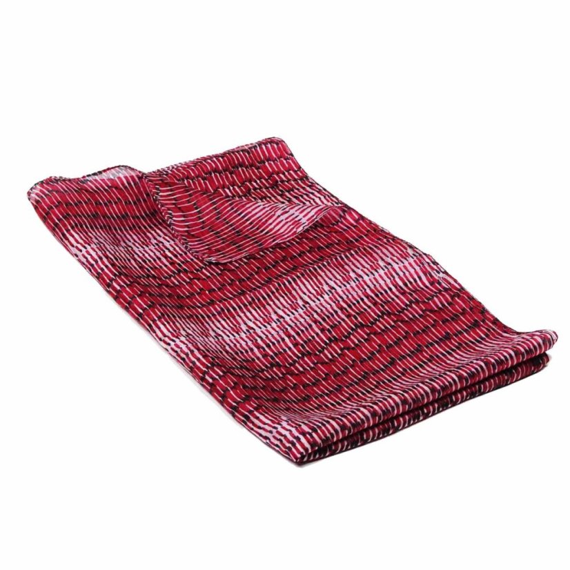 Seidenschal mit Aufdruck weinrot