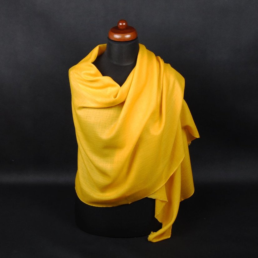 Pashmina-Wollschal Self gelb