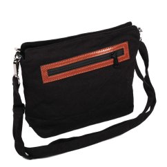Tibetische Handtasche crossbody Tharpa schwarz