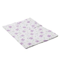 Bavlnený šál biely s fialovou farbou