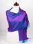 Hodvábny šál z Váránasí tyrkysovo-fialový
