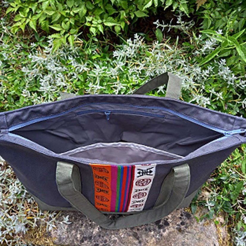 Tibetská kabelka Shopper Thogme tmavě šedá